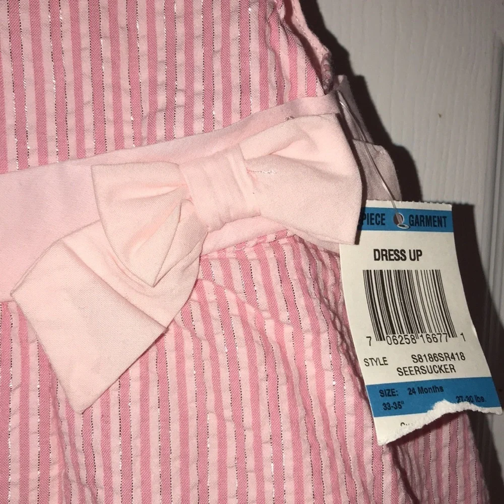 Girl’s NWT 2-pc Greendog Seersucker Dress Set
